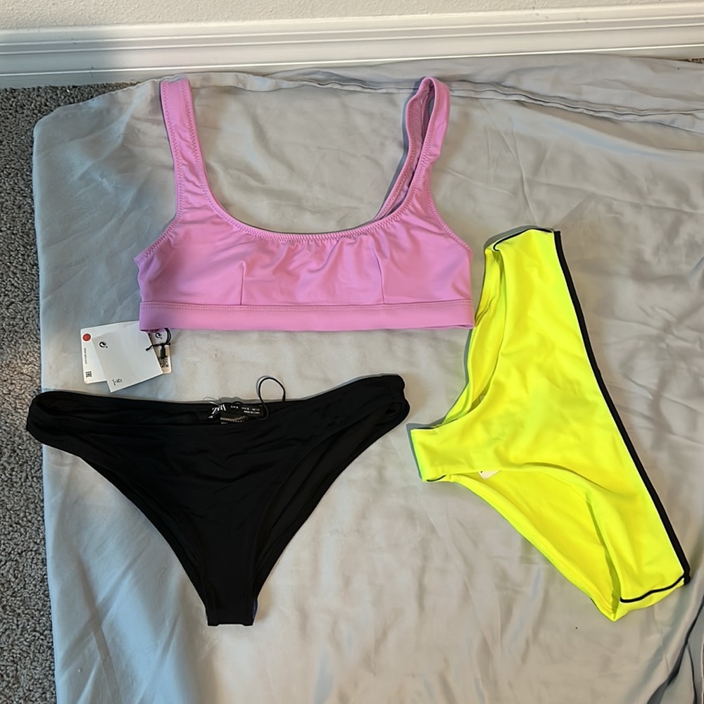 ZARA “BUNDLE OF 3” SWIMWEAR SWIMSUIT SIZE S NWT